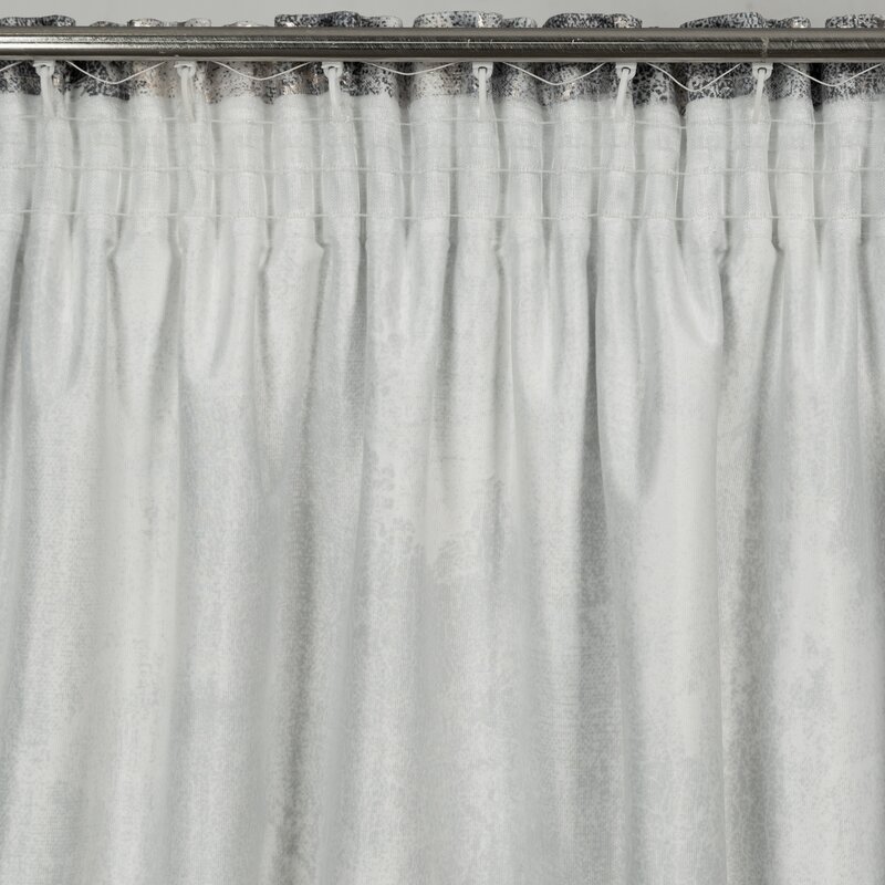Zasłona gotowa srebrna 140 x 270 cm – zaciemniająca welwetowa