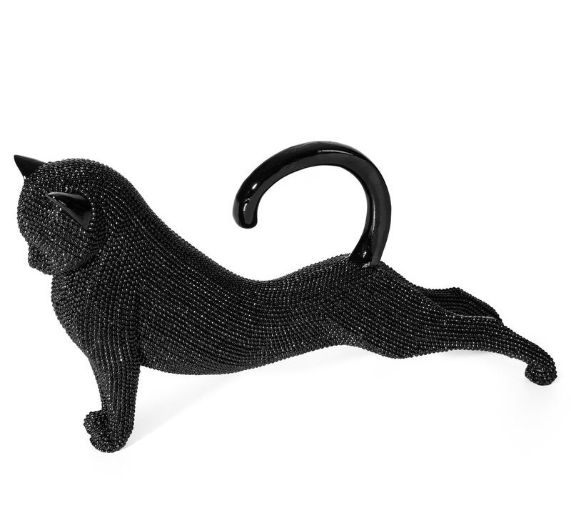 Figurka ceramiczna Eldo czarna 28 x 8 x 15 cm – zdobi komodę