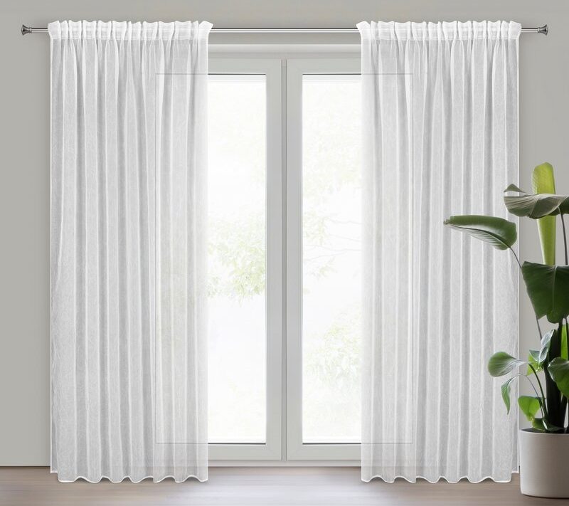 Firana gotowa Elia biała 140 x 270 cm – rozjaśnia wnętrze