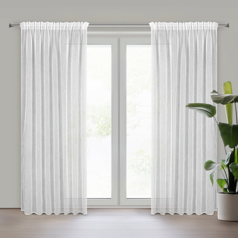 Firana gotowa Elia biała 140 x 270 cm – rozjaśnia wnętrze