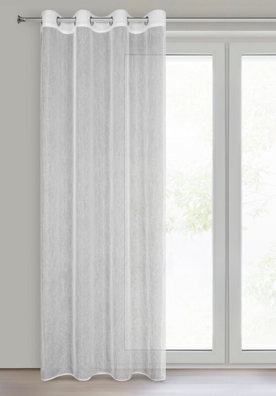 Firana gotowa Elia biała 140 x 250 cm – łatwa w prasowaniu