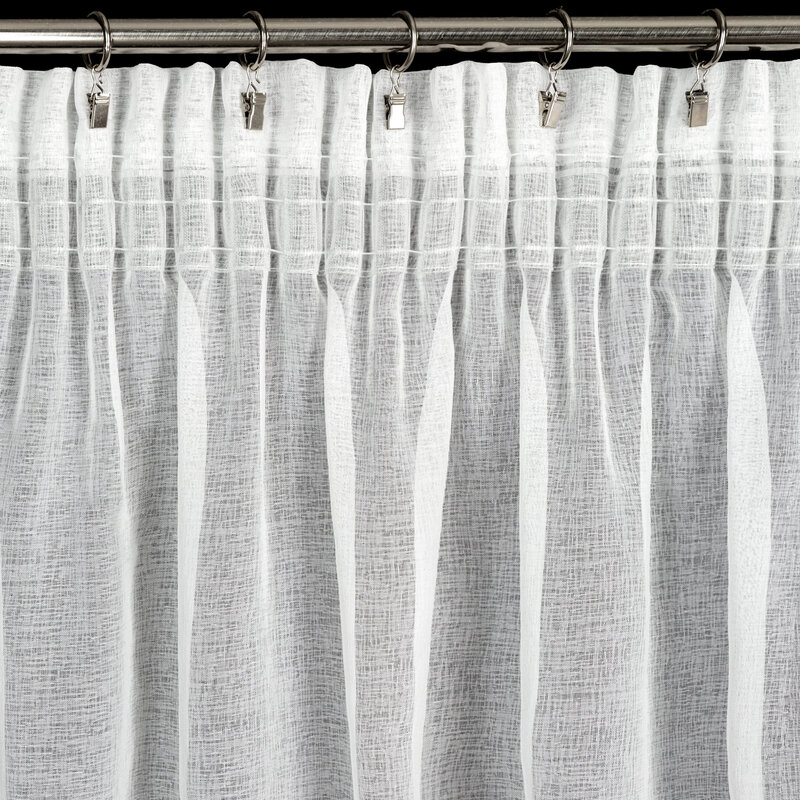 Firana gotowa DANI 1 biała 140 X 250 cm – z falbankami, lekka
