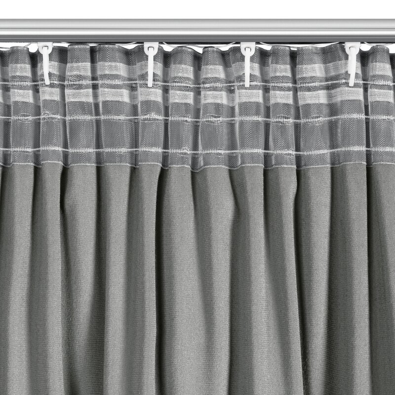 Zasłona gotowa Carli srebrna 140 x 270 cm – delikatne zaciemnienie