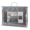 Narzuta welwetowa BLINK 3 stalowa 170 x 210 cm – ochrona pościeli