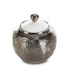 Pojemnik ceramiczny srebrny 10 X 10 X 11 cm – stylowa dekoracja