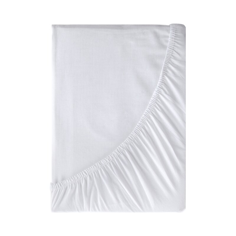 Prześcieradło jersey białe 240 x 220 x 30 cm – miękkie i oddychające