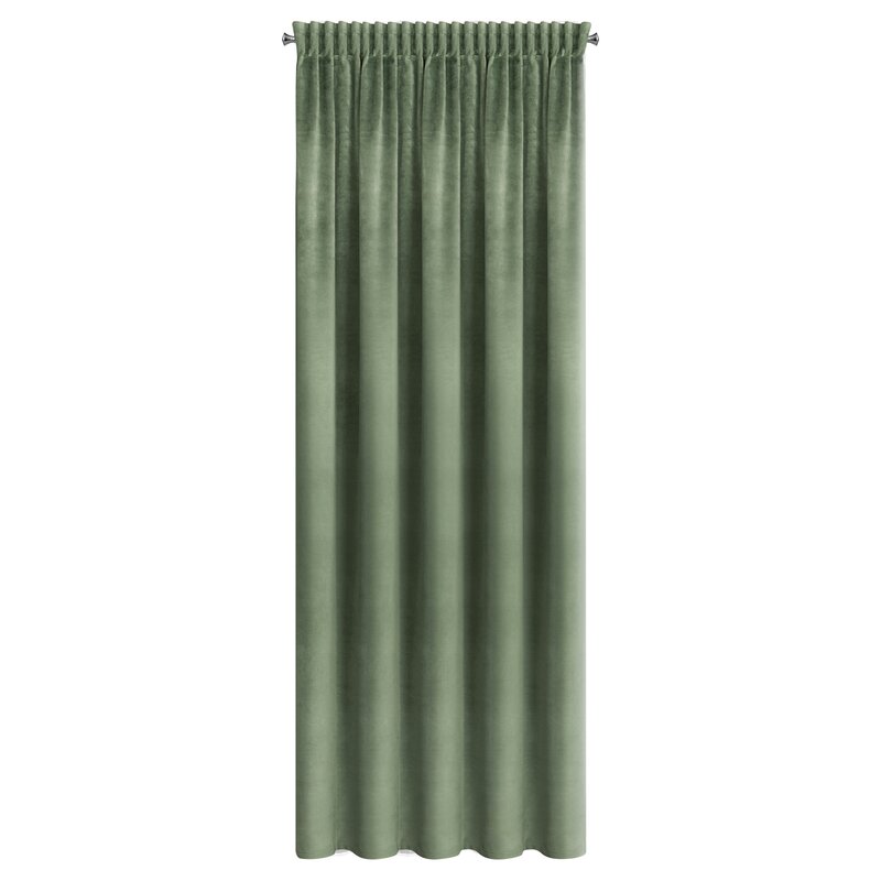 Zasłona gotowa Rosa oliwkowa 135 X 300 cm – miękki welwet