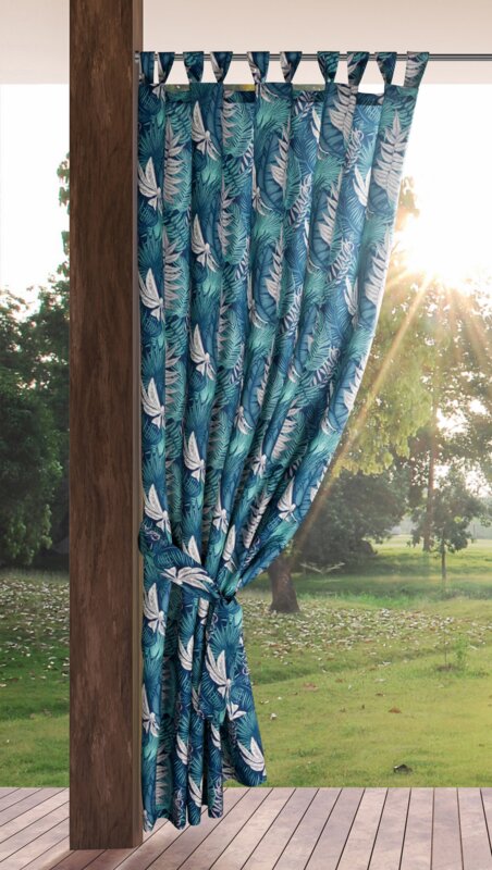 Zasłona gotowa Garden 9 turkusowa 155 x 200 cm – ochrona przed słońcem