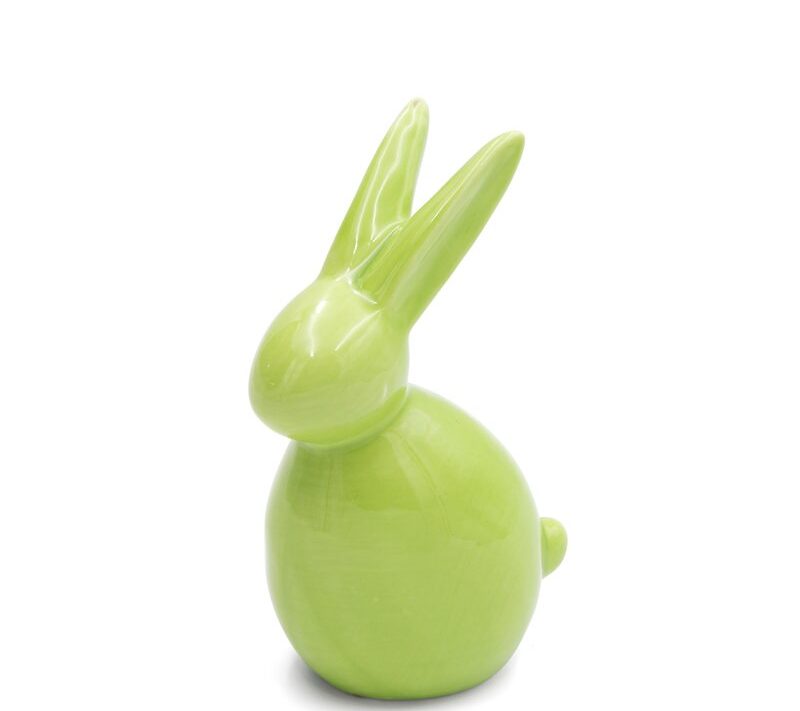 Figurka wielkanocna zajączek zielony 10x7x16 cm – doda wiosennej energii