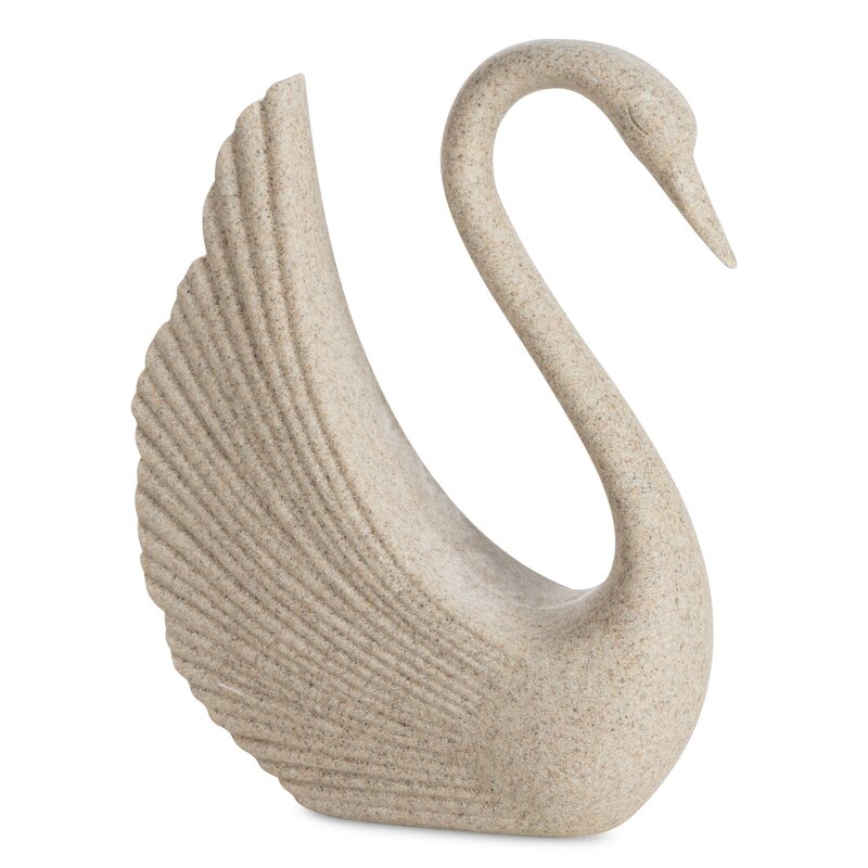Figurka ceramiczna Logan beżowa 16 X 6 X 20 CM – do salonu i sypialni