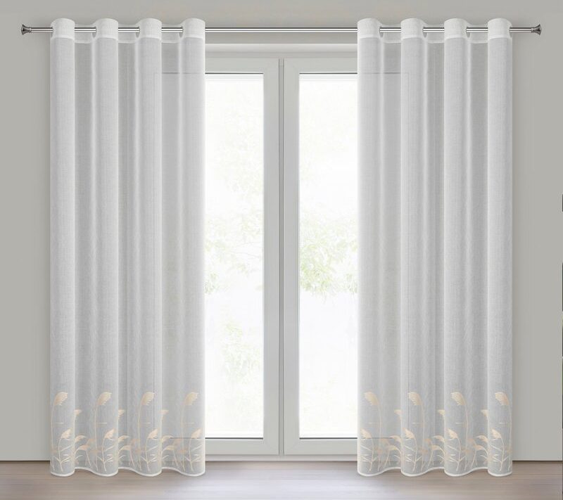 Firana gotowa Tasha biała 140 x 250 cm – rozjaśnia wnętrze