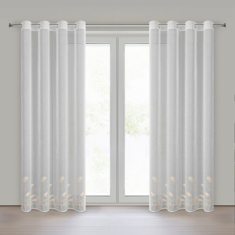 Firana gotowa Tasha biała 140 x 250 cm – rozjaśnia wnętrze
