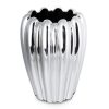 Wazon ceramiczny Antonio srebrny 19 x 19 x 25 cm – idealny na kwiaty