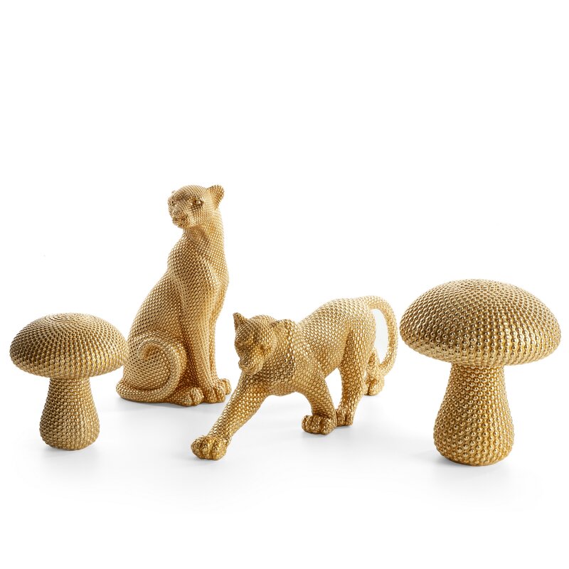 Figurka ceramiczna Dean złota 19 x 21 cm – doda blasku wnętrzu