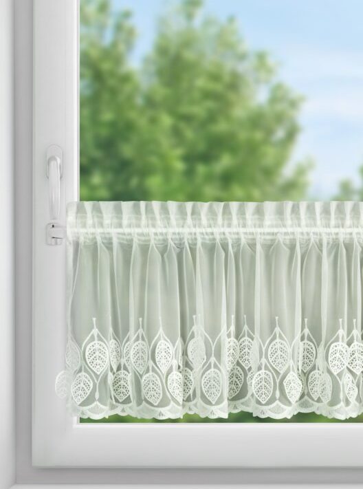 Firana gotowa Nira kremowa 150 x 40 cm – rozjaśnia wnętrze