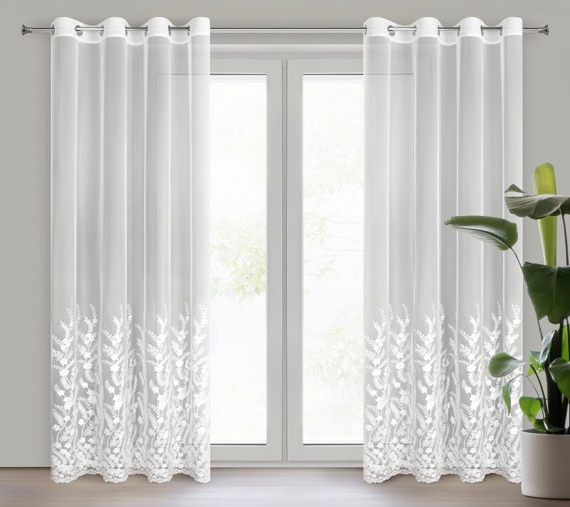 Firana gotowa Talina biała 140 x 250 cm – subtelnie rozjaśnia