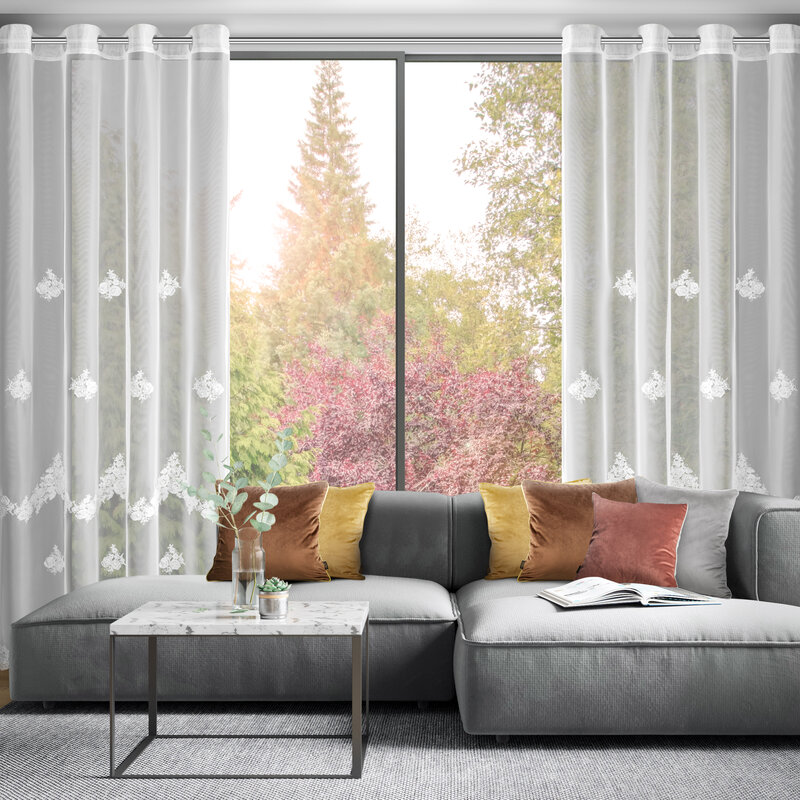 Firana gotowa Isari biała 140 x 250 cm – rozprasza światło