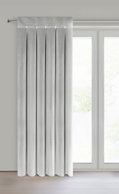 Zasłona gotowa Alita srebrna 140 x 250 cm – wprowadza blask