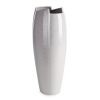 Wazon ceramiczny Hali popielaty 18 x 18 x 46 cm – na susze i kwiaty