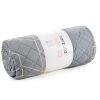 Narzuta D91 GEO 02 stalowa 200 X 220 CM – miękka mikrofibra