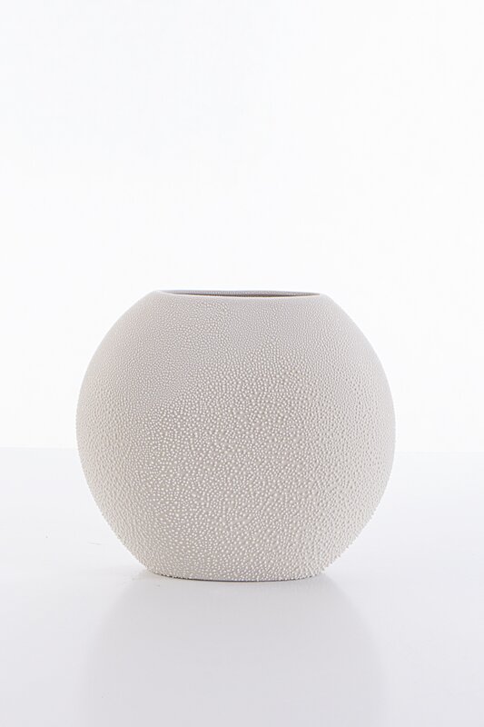 WAZON DEKORACYJNY RISO 30 X 12 X 27 CM KREMOWY