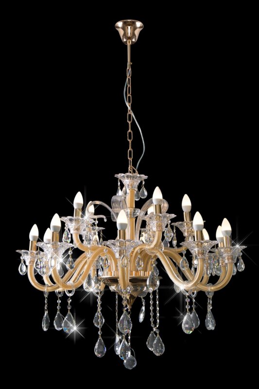 Lampa sufitowa Glitter złota O 95 x 70 cm – rozświetli wnętrze