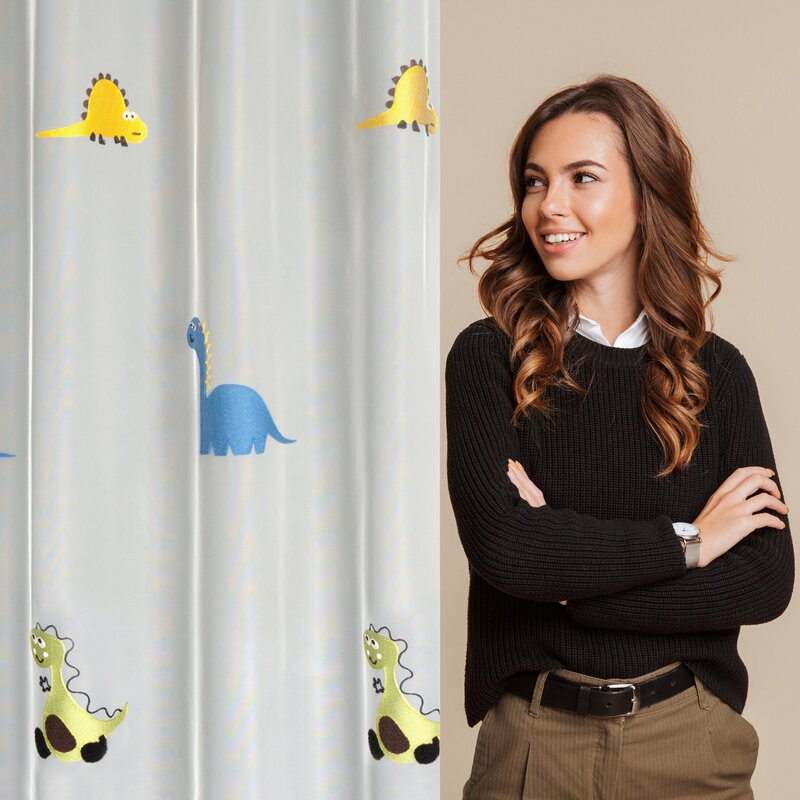 Firana gotowa Dino biała 140 x 250 cm – rozprasza światło