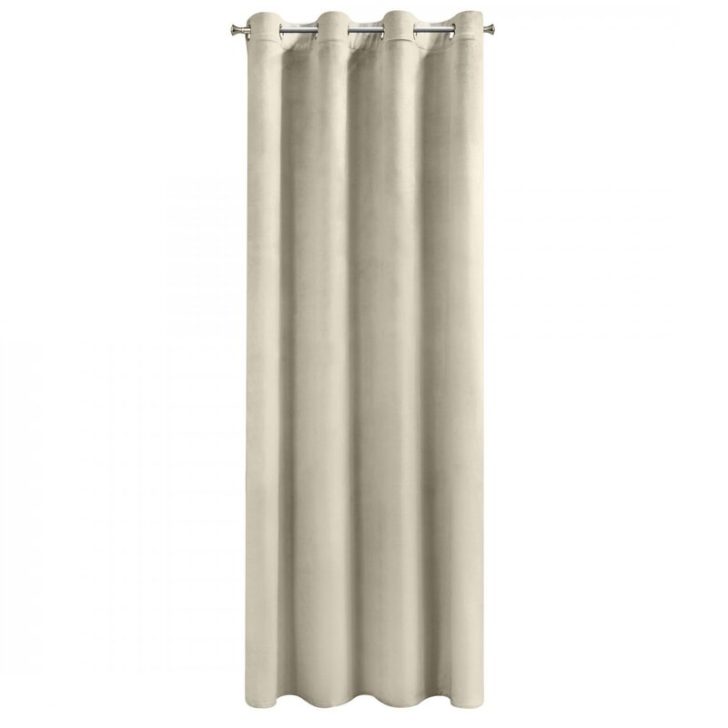 Zasłona gotowa D91 beżowa 140 x 250 cm – tworzy półmrok