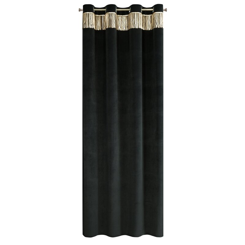 ZASŁONA GOTOWA JASPER 140 X 250 CM CZARNY