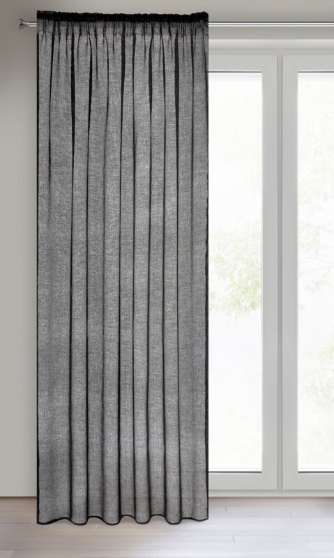 FIRANA GOTOWA CELINE NA TAŚMIE 140 X 270 CM CZARNY