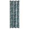 Zasłona gotowa Palermo szara 140 X 250 cm – welwetowa, wzór liści