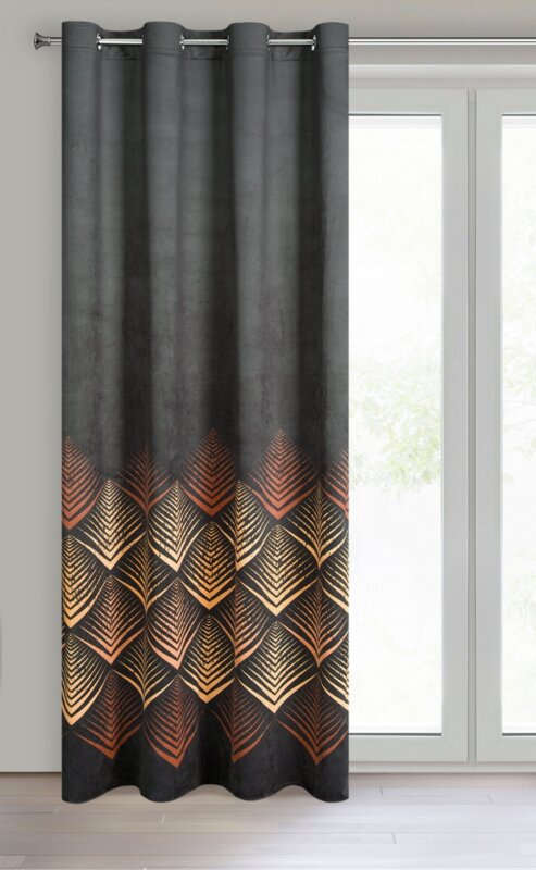 ZASŁONA GOTOWA ANGELINA 140 X 250 CM CZARNY