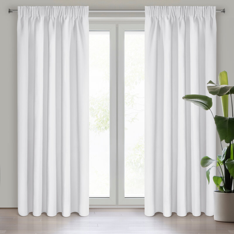 Zasłona gotowa Parisa D91 biała 140 X 270 CM – zaciemniająca