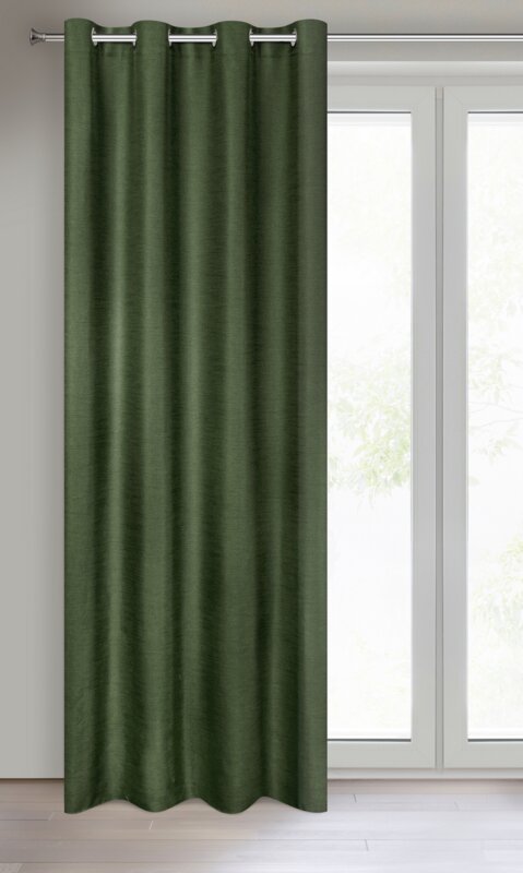 Zasłona gotowa Style ciemnozielona 140 x 250 cm – zaciemnia pomieszczenie