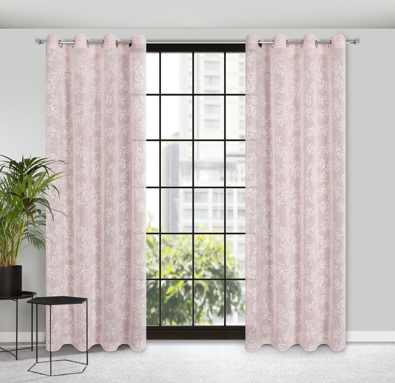 Zasłona gotowa Amber pudrowy róż 140 x 250 cm – wprowadza spokój