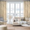 Zasłona welwetowa WERA kremowa 140 X 250 cm – z marmurowym wzorem