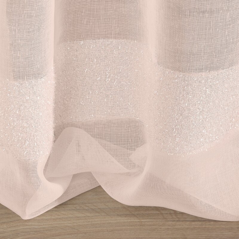 Firana gotowa różowa 140 x 250 cm – rozjaśnia wnętrze