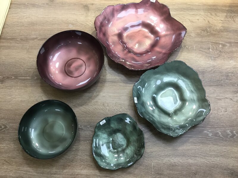 Misa szklana dekoracyjna Nikol zielona fi 21 x 7 cm – idealna na owoce
