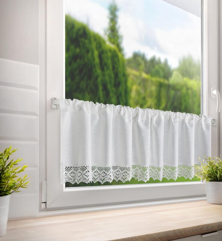 Firana gotowa Clarie biała 150 x 30 cm – subtelnie dekoruje