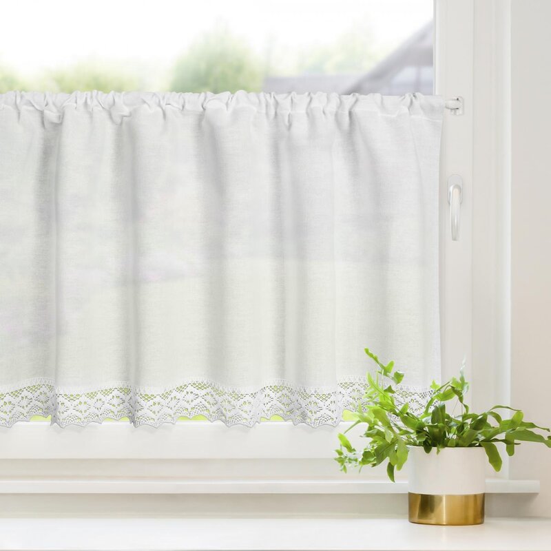 Firana gotowa Clarie biała 150 x 60 cm – rozprasza światło