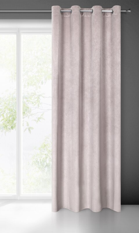 Zasłona welwetowa gotowa Lili pudrowy róż 140 X 250 cm – miękka i przytulna