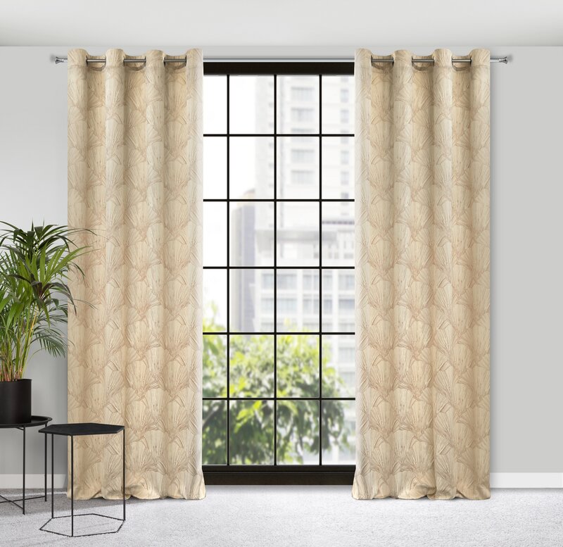 Zasłona gotowa welwet kremowa 140 x 250 cm – zaciemnia pomieszczenie