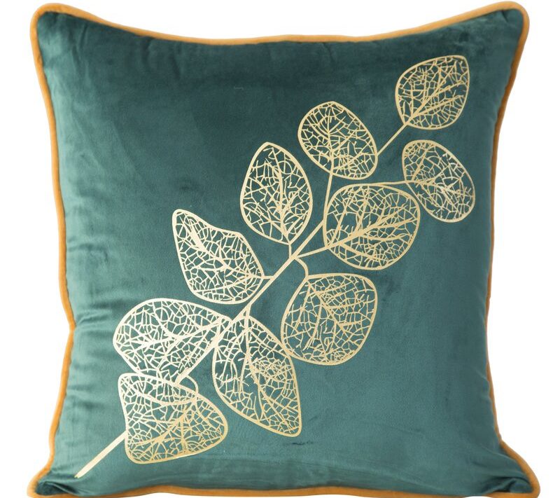 Poszewka velvet ciemnozielona 45 x 45 cm – doda przytulności