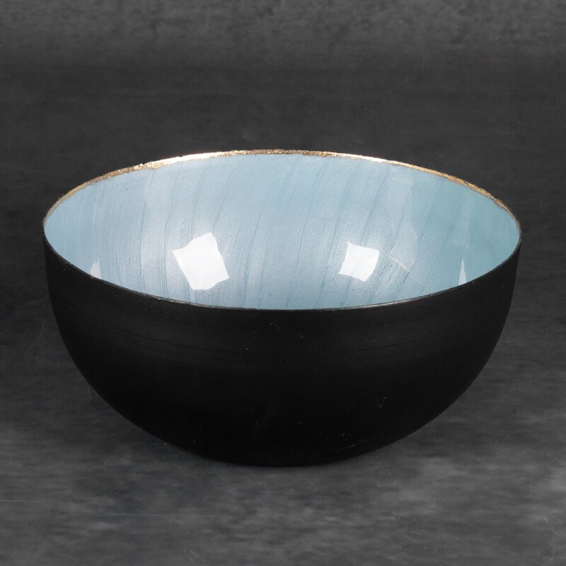 Misa metalowa Dora czarna fi 20 x 9 cm – stylowa dekoracja