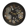 Zegar ścienny industrial czarny 35 x 7 x 35 cm – idealny do salonu