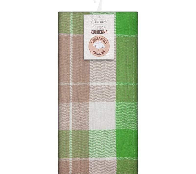 Ręcznik kuchenny  Mona zielony 50 x 70 cm – w kratę, do kuchni