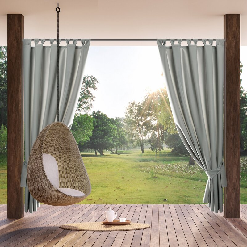 Zasłona gotowa Garden srebrna 155 X 200 cm – na taras i balkon