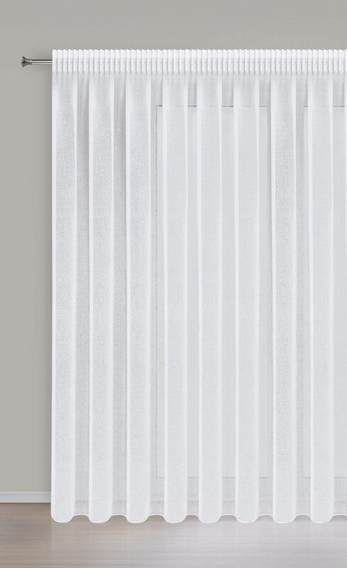 Firana gotowa Elpidia biała 350 x 250 cm – rozjaśnia wnętrze