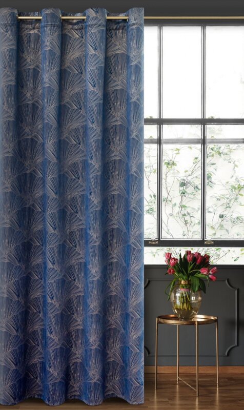 Zasłona gotowa Pierre Cardin granatowa 140 x 250 cm – zaciemnia pomieszczenie