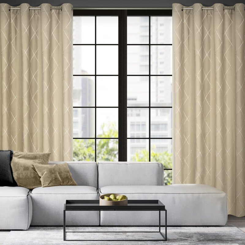 Zasłona dekoracyjna Pierre Cardin Margo beżowa 140 X 250 cm – do salonu i sypialni